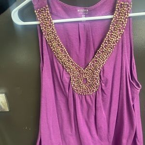 Womens Petite XL Genuine Sonoma Blouse Shirt Top Tank Beaded